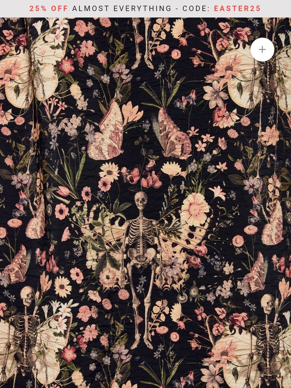 Disturbia Floral Skeleton Maxi Midi Dress - Picture 5 of 5